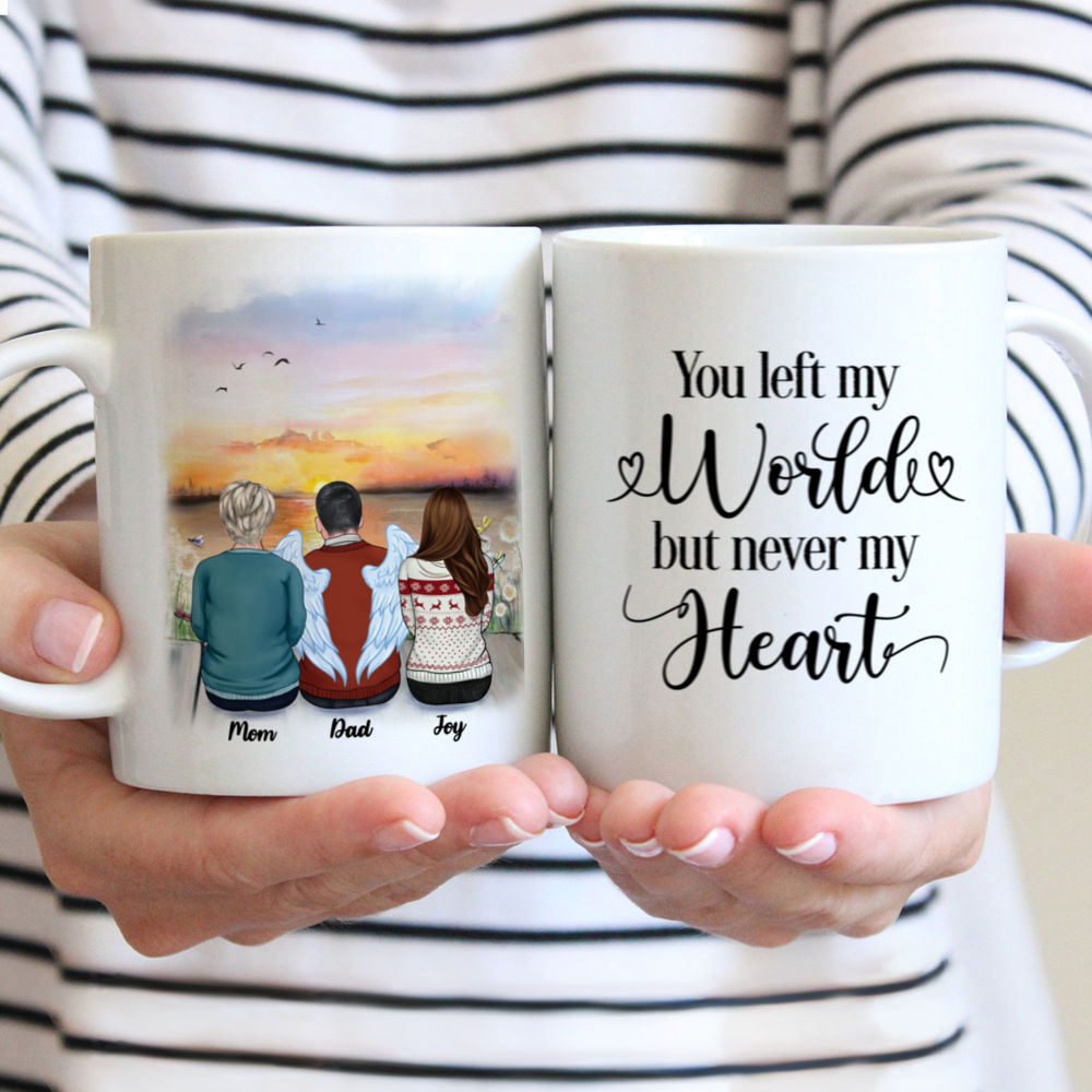 Memorial Mug - Sunset - You Left My World, But Never My Heart - Personalized Mug