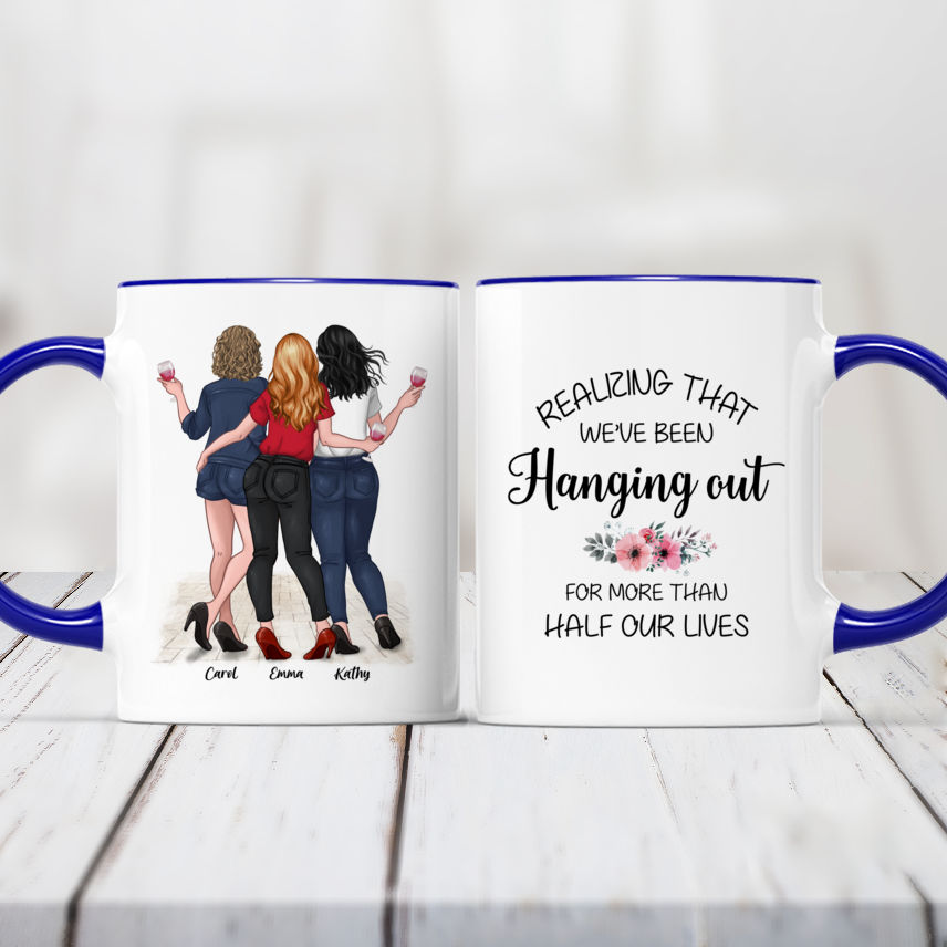 Set of 2 Matching the Day We Became Us Personalized Mugs