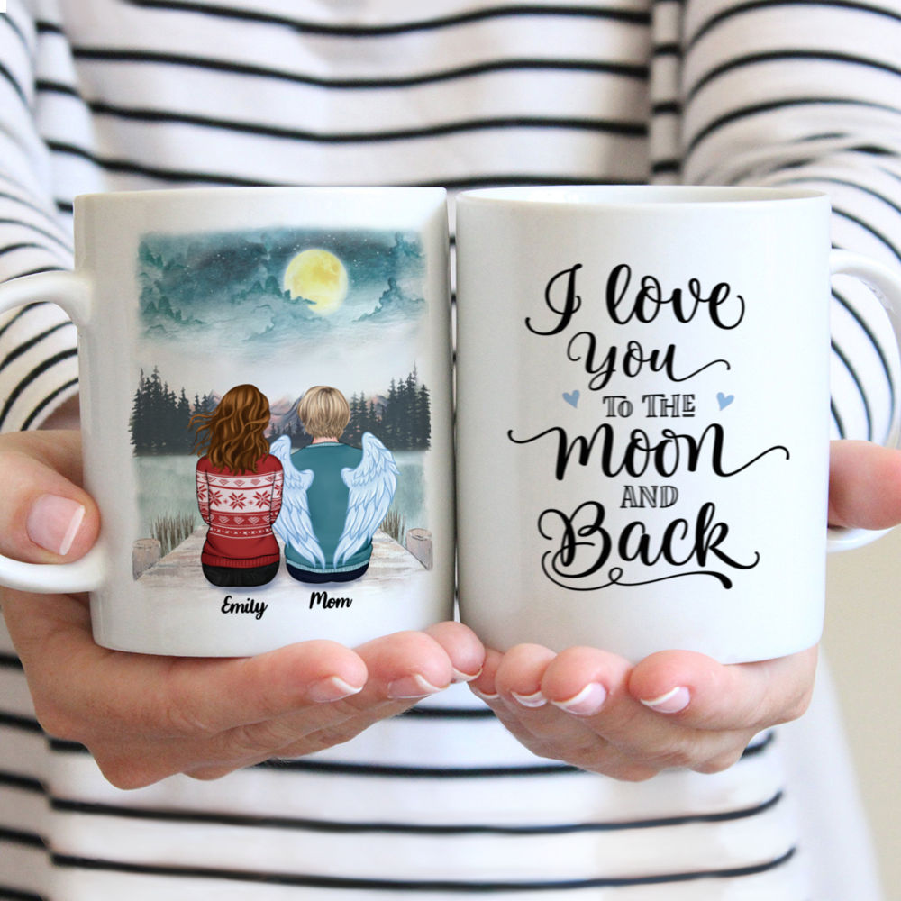 Personalized Mug - Memorial Mug - Moon - I love you to the moon and back