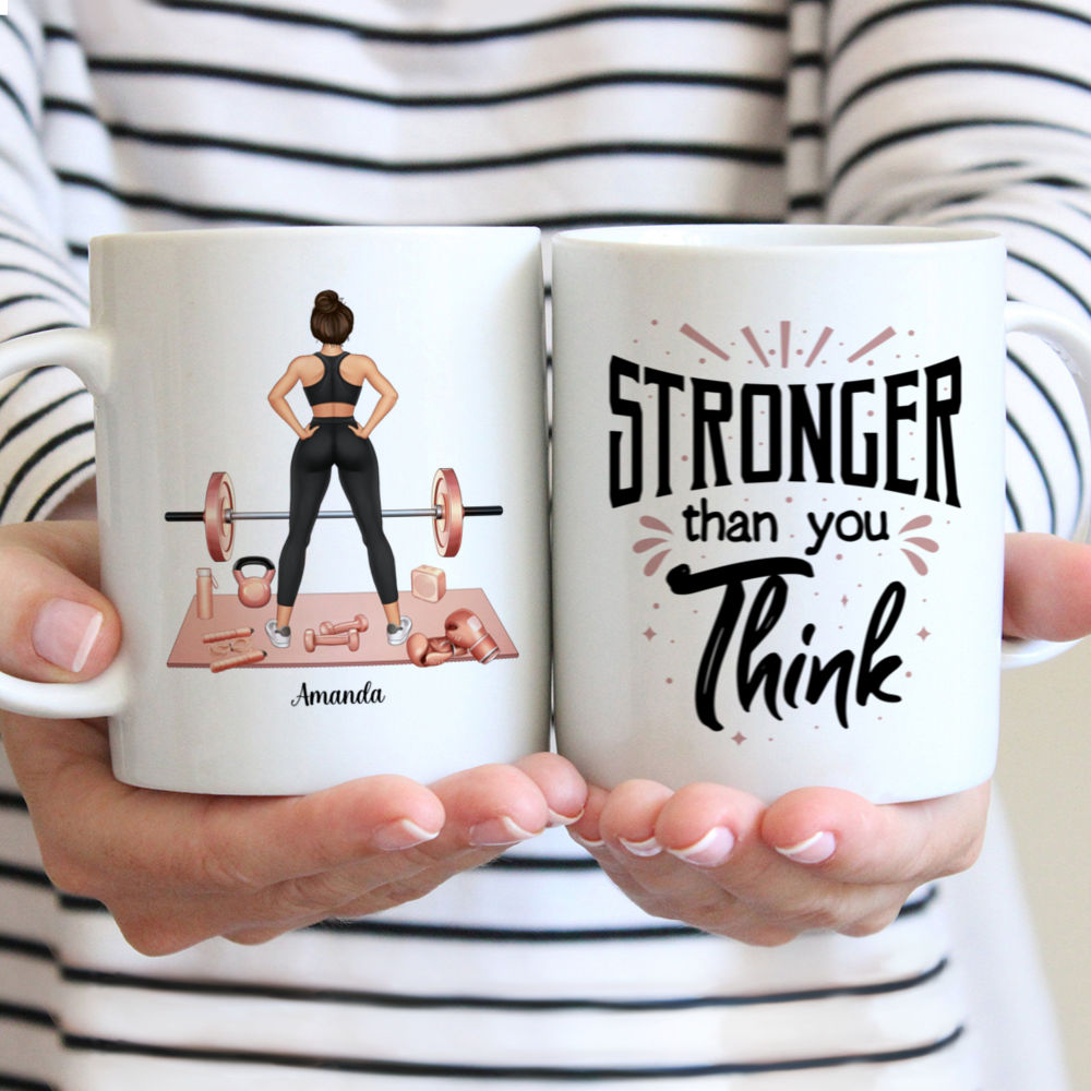 Personalized Mug - Gym Girl - Stronger Than You Think