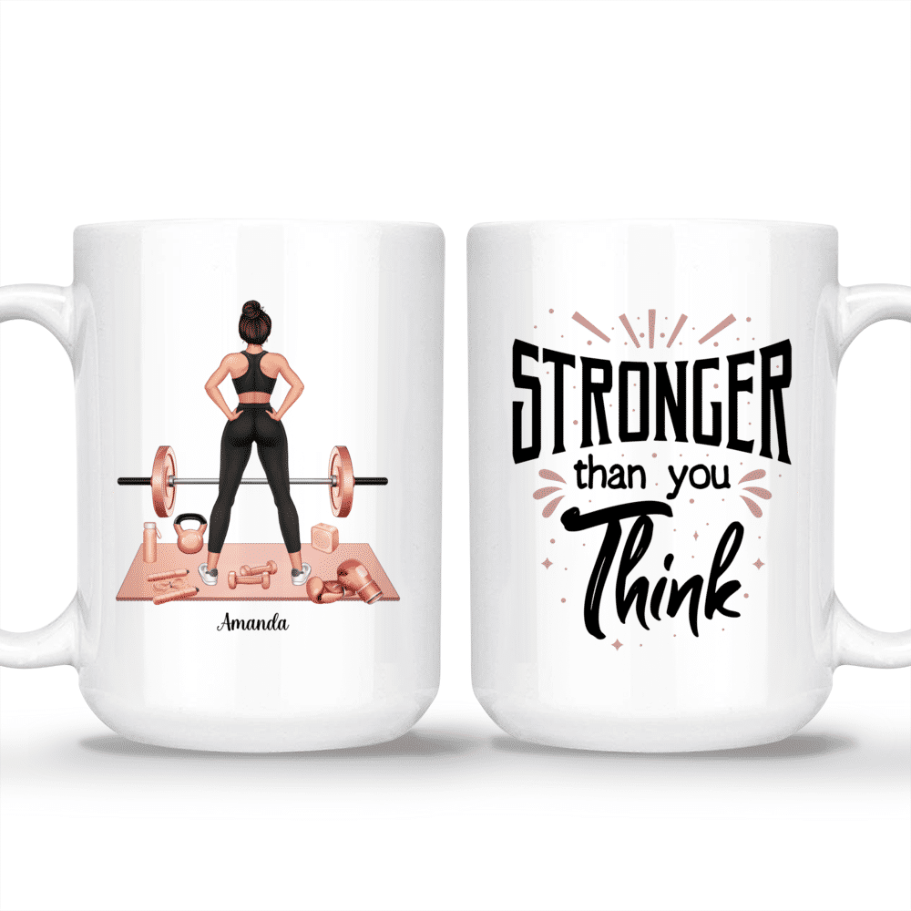 Personalized Mug - Gym Girl - Stronger Than You Think