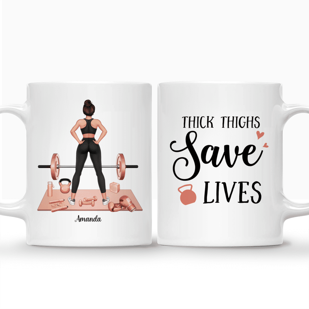 Gym Girl - Thick Thighs Save Lives - Personalized Mug_3