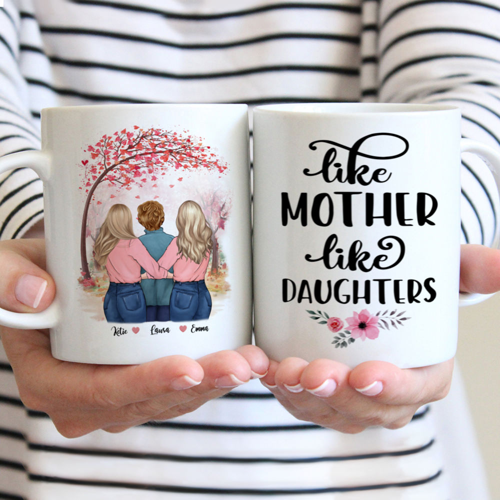 Personalized Mug - Daughter and Mother - Like Mother like Daughters - Mother's Day, Birthday Gifts, Gifts For Mom, Daughters