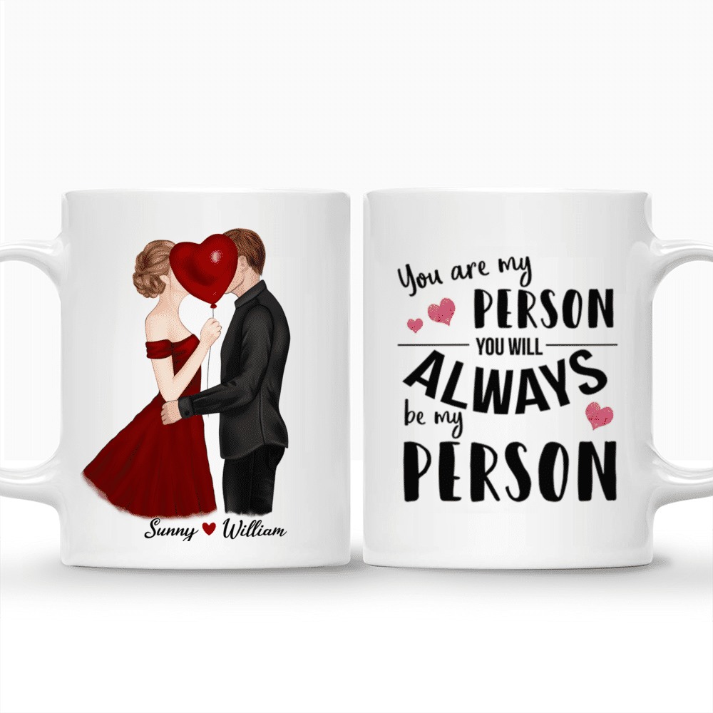 Personalized Mug - Kissing Couple - You are my person, You will always be my person - Couple Gifts, Valentine's Day Gifts_3