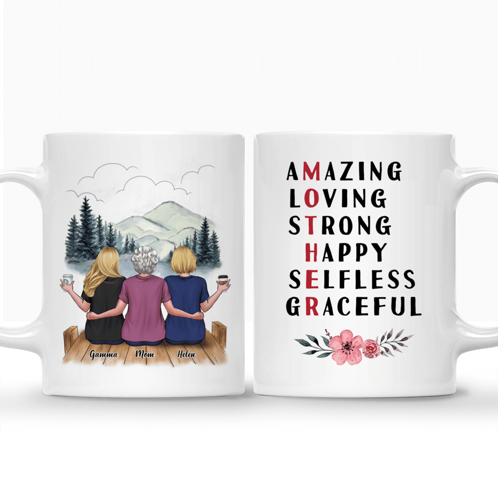 Personalized Mug - Mother & Daughter - Mother: Amazing, Loving, Strong, Happy, Selfless, Graceful_3