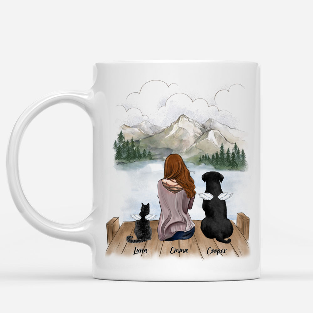 Personalized Mug - Girl and Dogs and Cats - Forever In My Heart_1