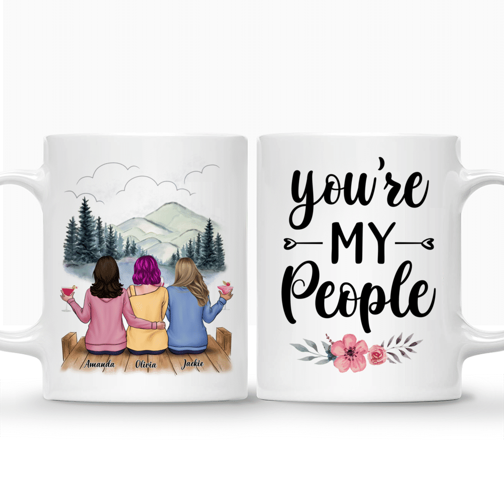 3 Friends Customizable Water Bottles 16 Oz Personalized Best Friends Bottle  Besties Water Bottle Best Friends Drinkware Best Friends Gift 