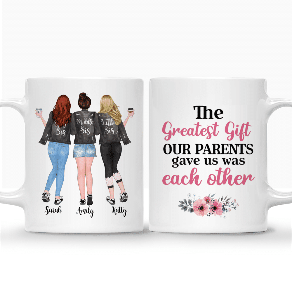 Personalized Mug - Up to 5 Women - The greatest gift our parents gave us  was each other