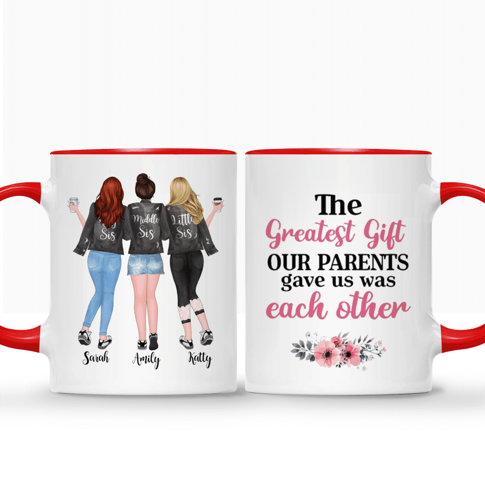 Personalized Mug - Up to 5 Women - The greatest gift our parents gave us  was each other