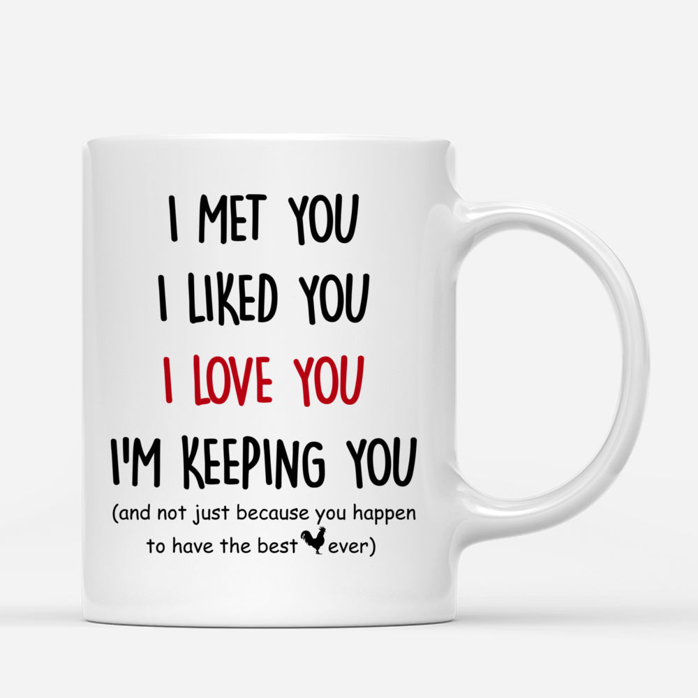 Personalized Mug - Couple Mug - I Met You I Liked You I Love You Im Keeping You - Couple Gifts, Couple Mug, Gifts For Her, Him_2