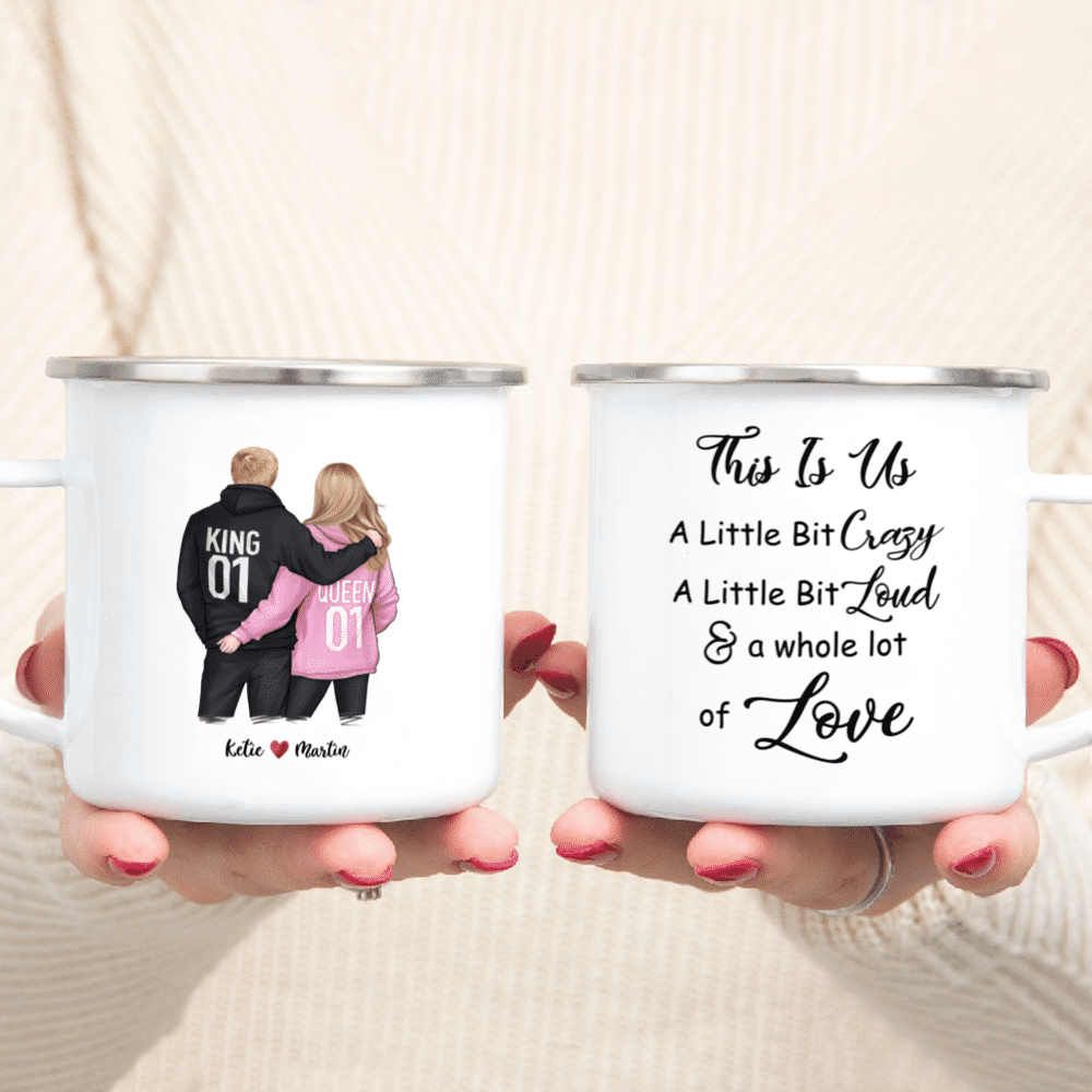 Personalized Mug - Couple Mug - This is Us. A little bit Crazy a little bit  Loud and a whole lot of Love - Couple Gifts, Valentine's Day Gifts