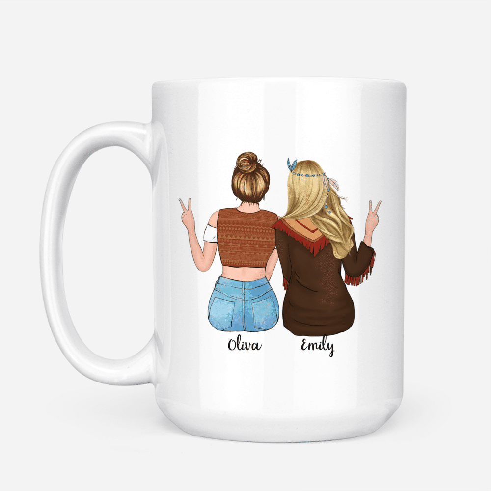 Cute Matching Coffee Mugs for Best Friends Brunette Best Friend