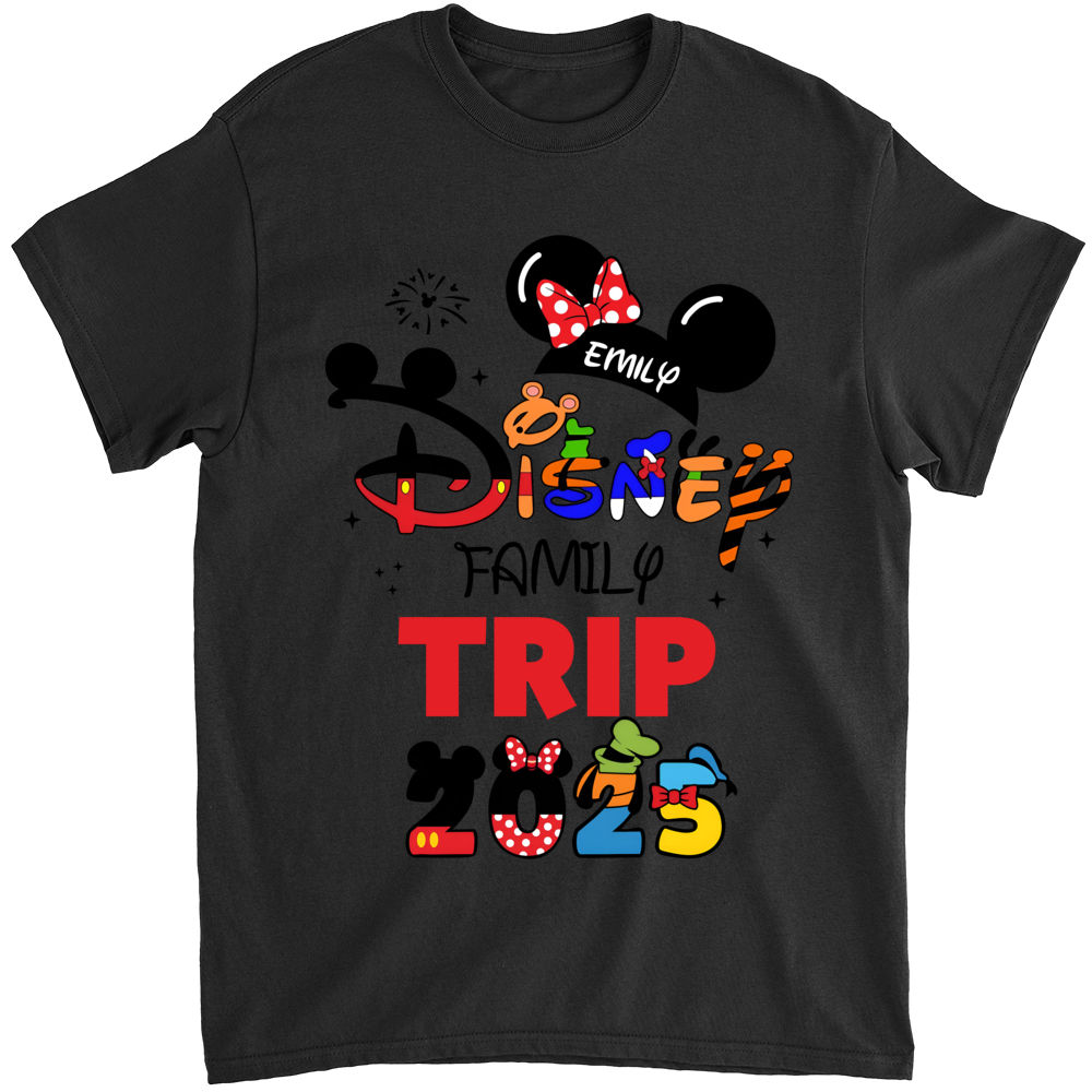 Personalized Set - Matching Outfit - Disney [Custom Name Team] Trip 2025 Shirt, Disney Family Trip Shirt, Cruise Crew Shirts, Cruise 2025, Family, image size:1000x1000