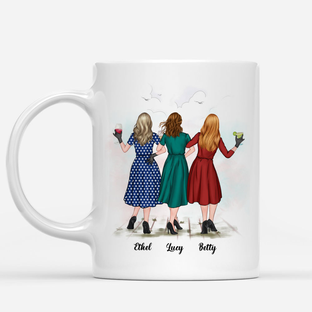 Personalized Mug - Vintage Besties - You're The SHE To My NANIGANS - Up to 4 Ladies_1