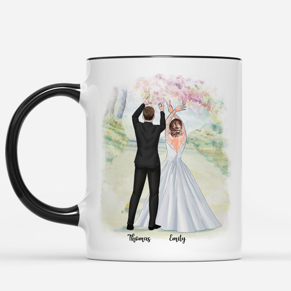 Couple making love word with hand sign - I'm Yours No Refunds - Couple Gifts, Couple Mug, Valentine's Day Gifts, Gifts For Her, Him - Personalized Mug_1