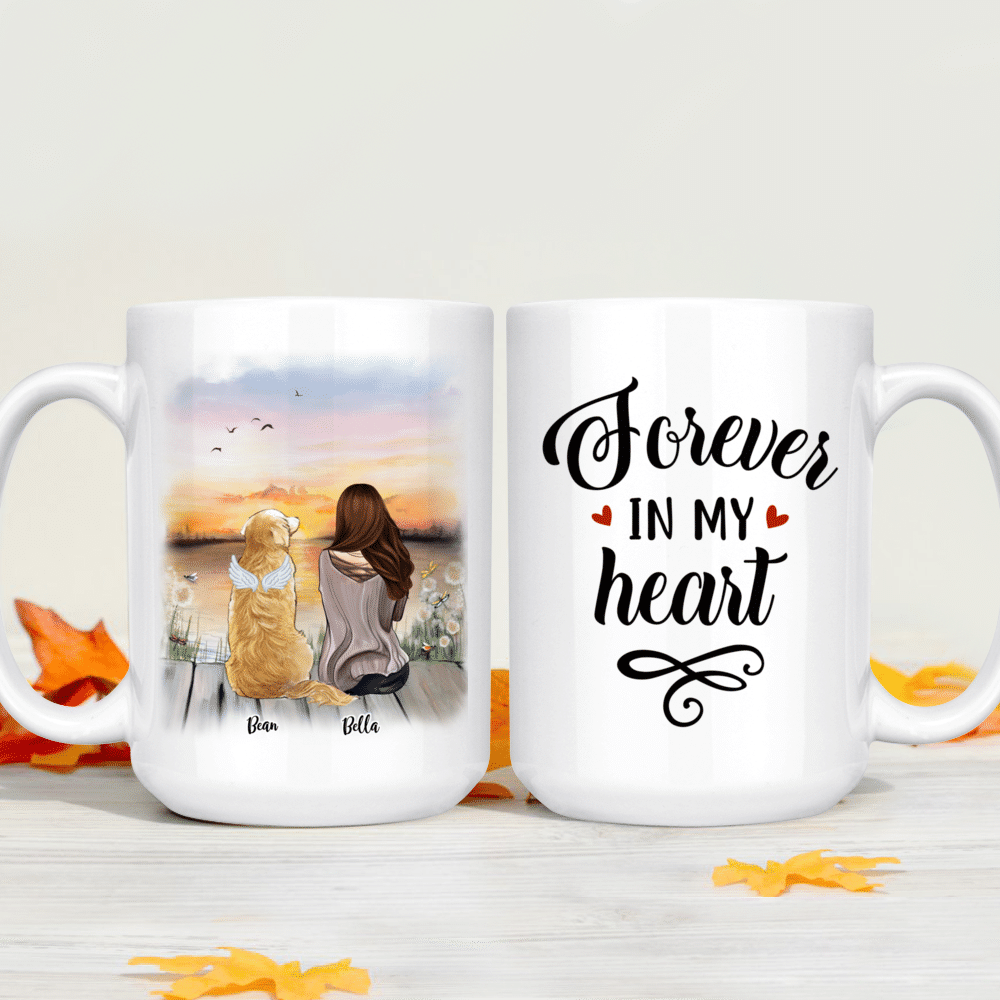 Personalized Floral Heart Travel Coffee Mug, Design: M5