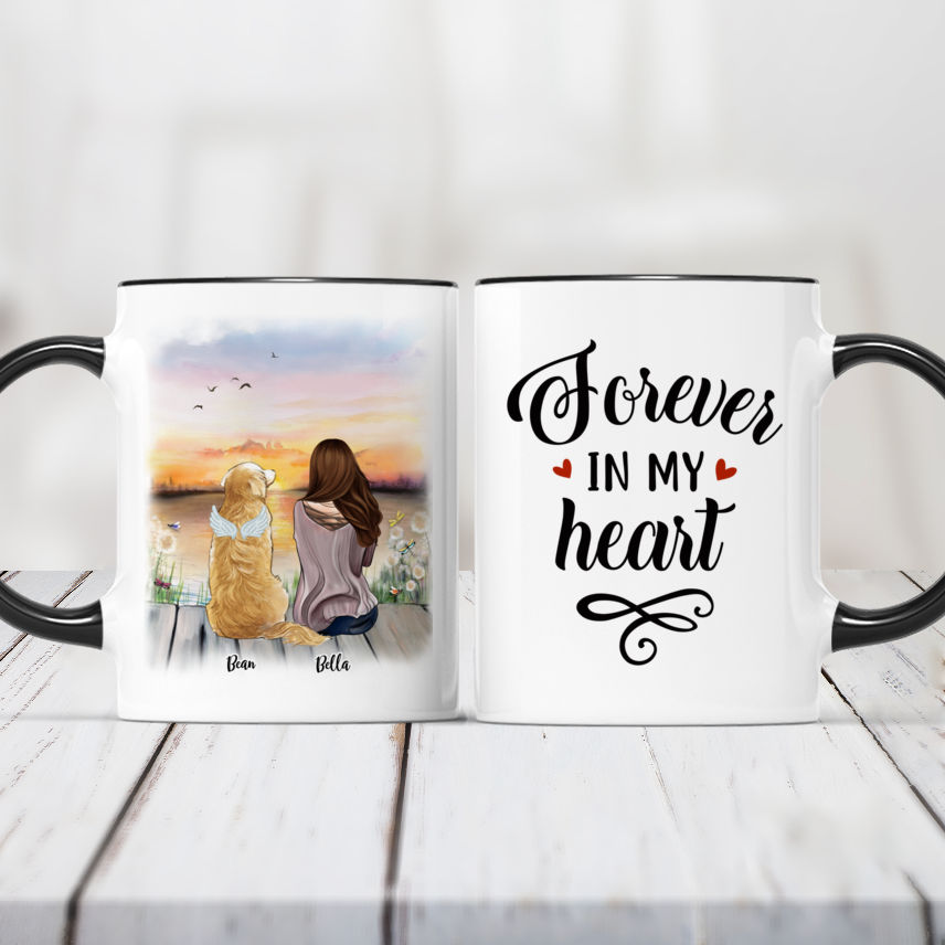 Personalized Floral Heart Travel Coffee Mug, Design: M5