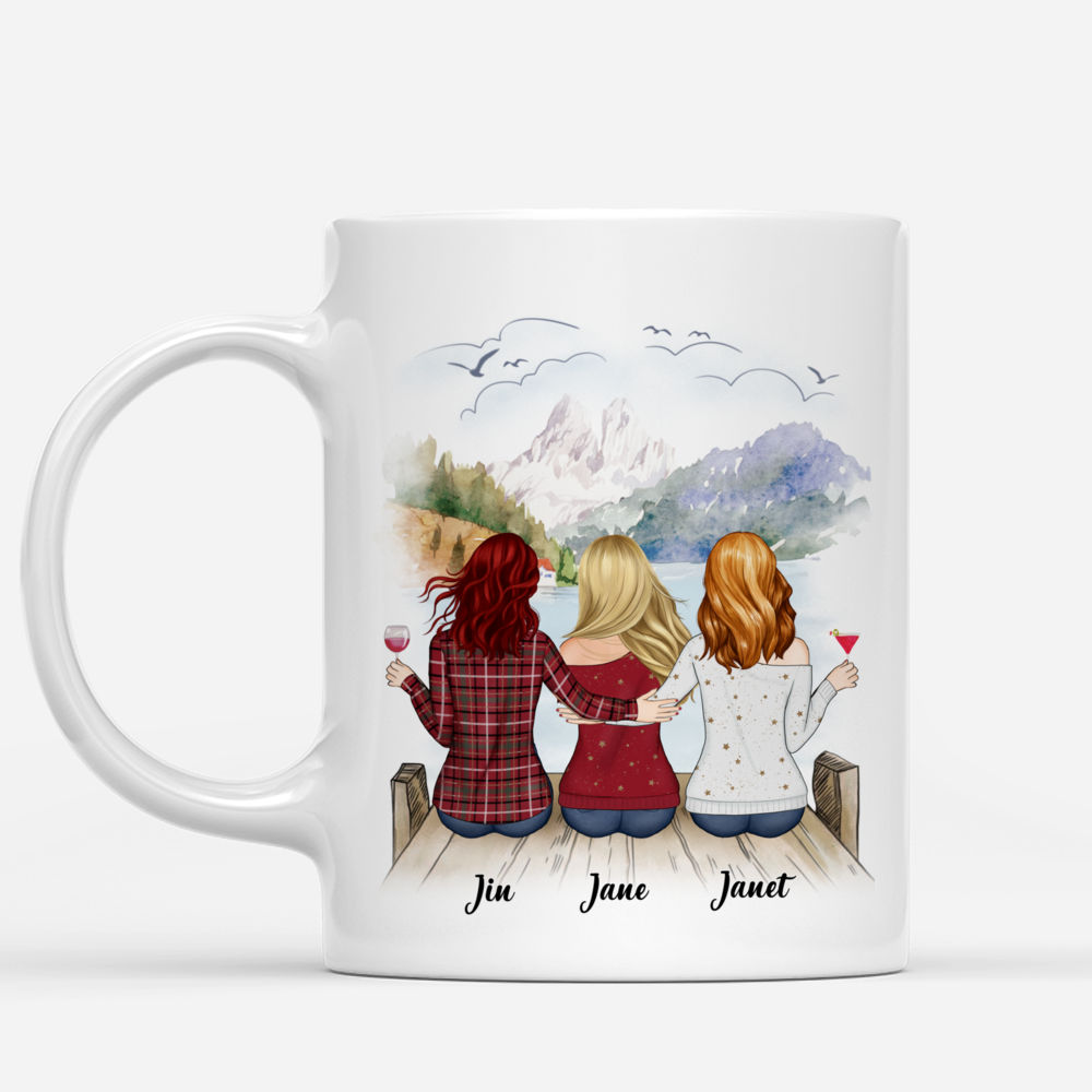 Personalized Mug - Up to 5 Sisters - The greatest gift our parents gave us was each other (BG mountain 2) - Red_1