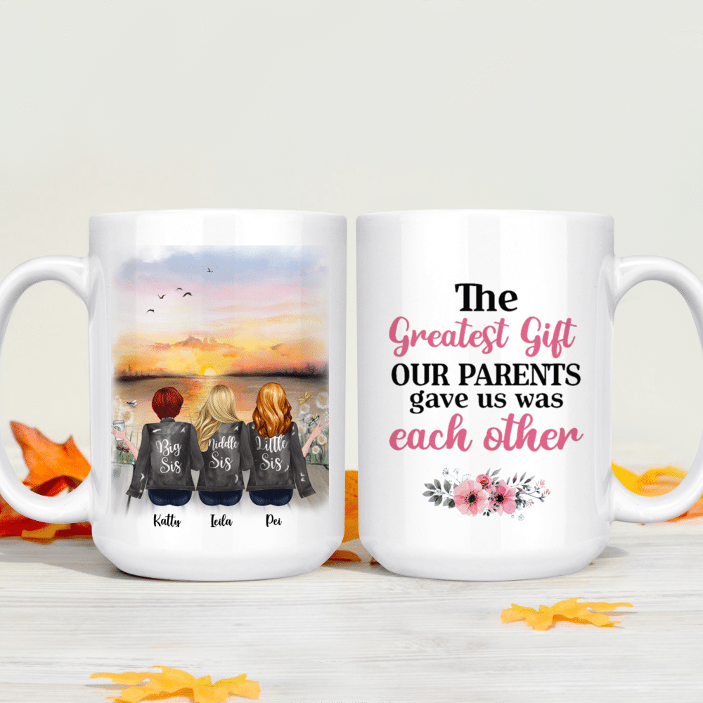 Personalized Mug - Up to 5 Women - The greatest gift our parents gave us  was each other