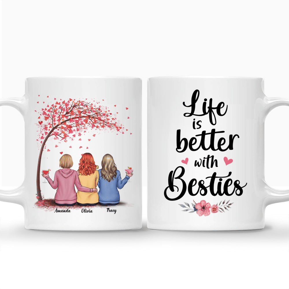Personalized Mug - Love Tree - Life Is Better With Besties_3