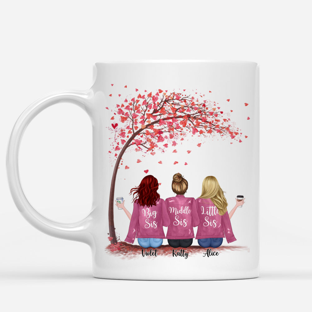 Personalized Mug - Up to 5 Sisters - Life is better with Sisters (Love Tree) (New Version)_1