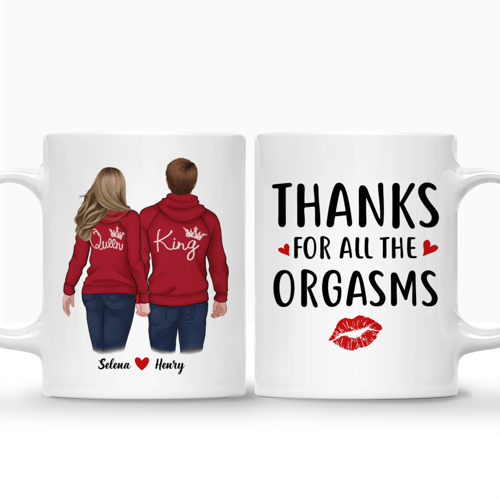 Personalized Mug - Hoodie Couple - Thanks For All The Orgasms_3