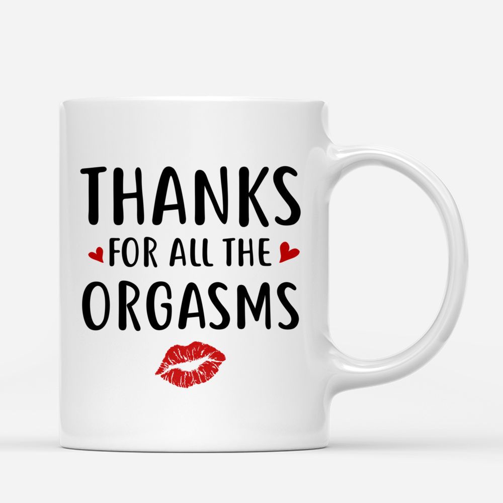 Personalized Mug - Hoodie Couple - Thanks For All The Orgasms_2