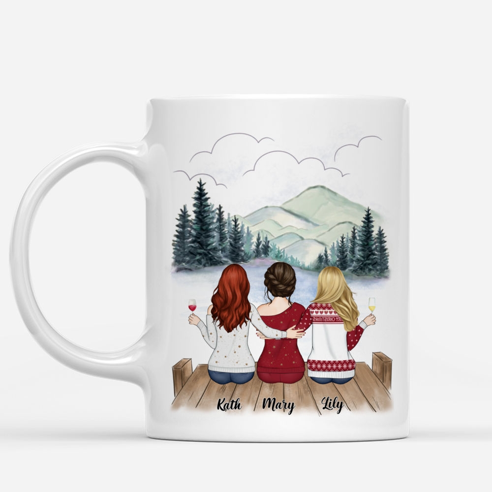 Personalized Mug - Up to 6 Sisters - Life is better with sister (BG mountain 1) - Red_1