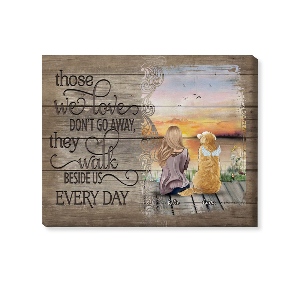 Personalized Canvas - Those We Love Don't Go Away They Walk Beside Us Everyday