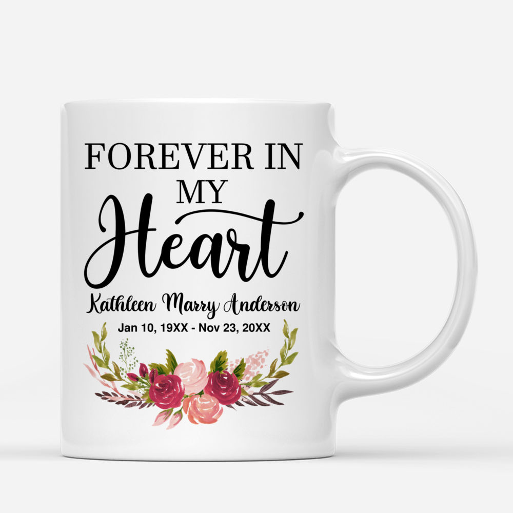 Family Memorial - Forever In My Heart (Talk) - Personalized Mug_2