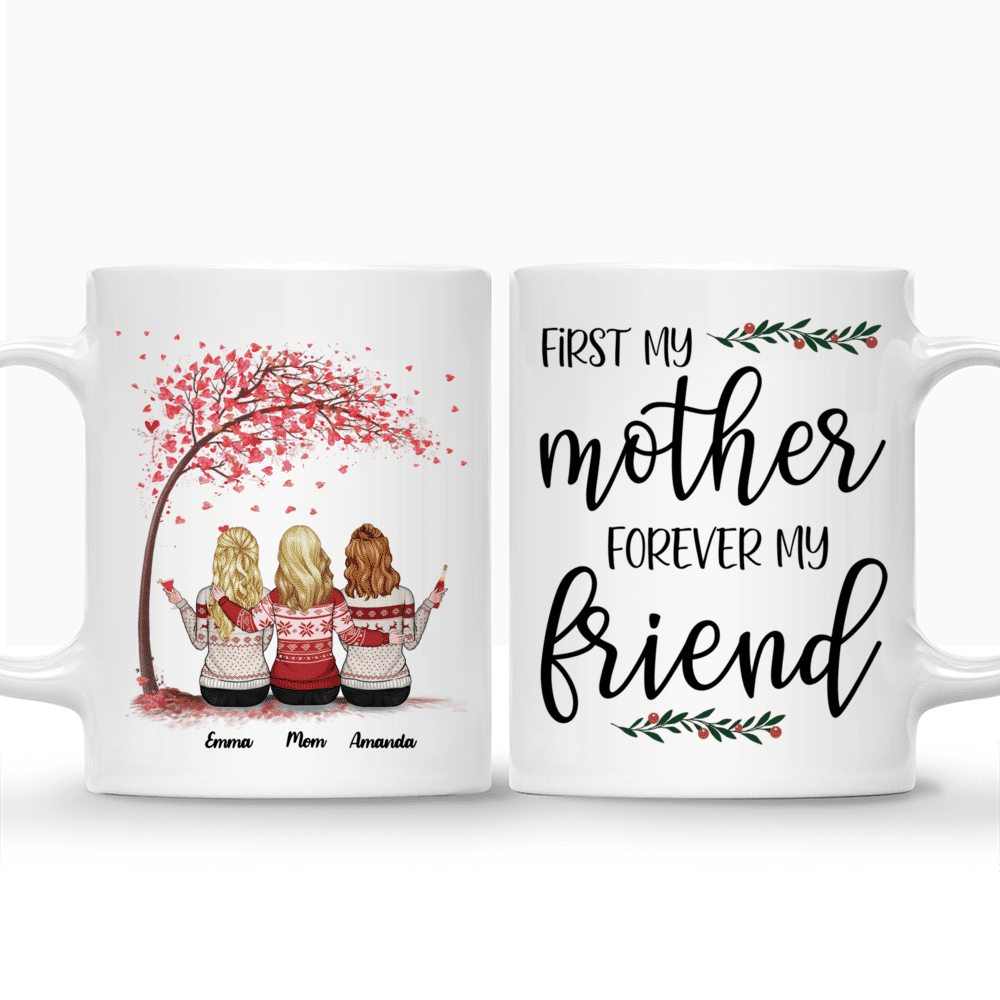 Personalized Mug - Mother & Daughter - First my Mother forever my friend (Love tree)_3