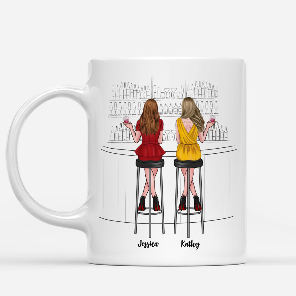 Drink Team - A True Friend Reaches For Your Hand And Puts A Wine Glass in it - Personalized Mug_1