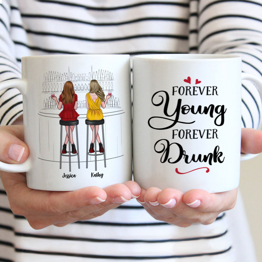 Personalized Mug - Drink Team - Forever Young, Forever Drunk