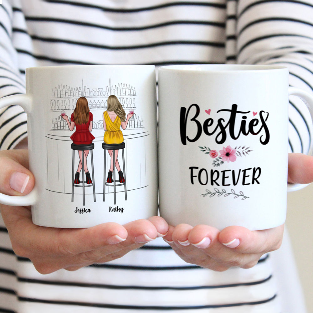 Personalized Mug - Drink Team - Besties forever