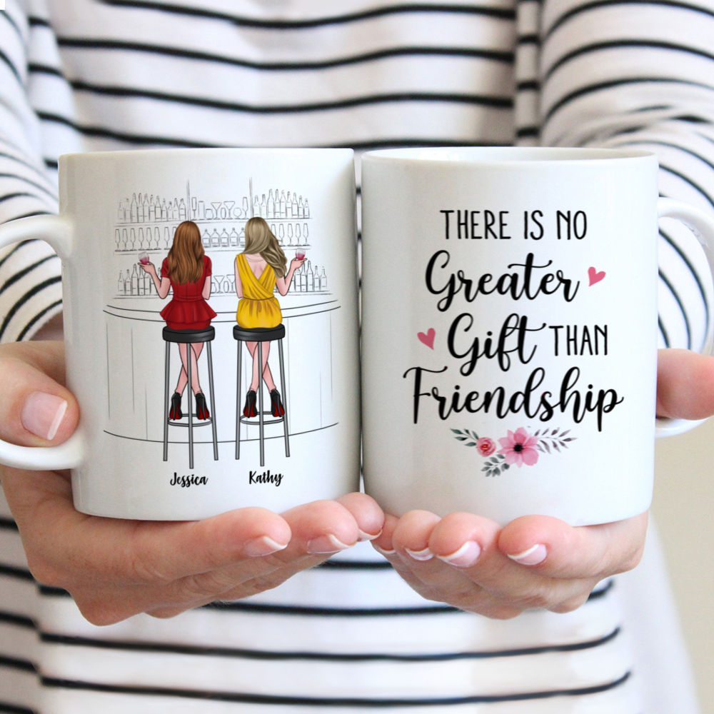 There No Greater Gift Than Friendship - Personalized Mason Jar Cup