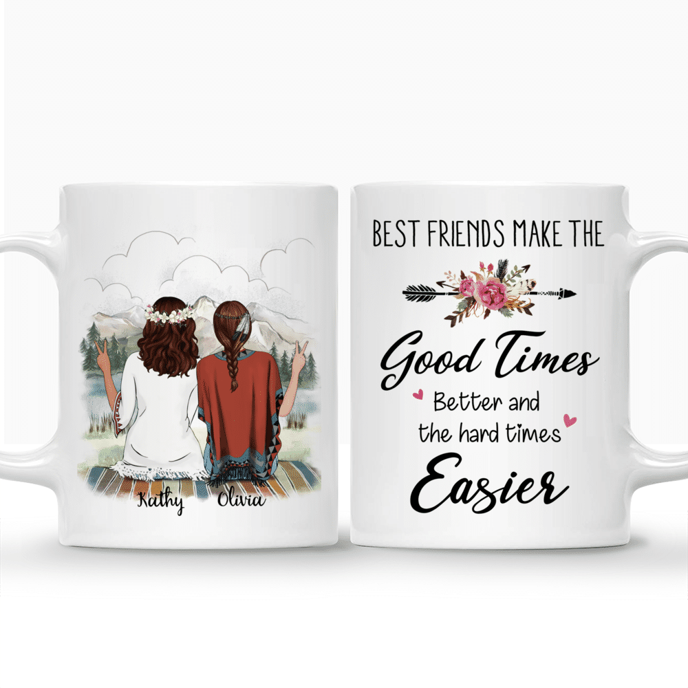 Personalized Mug - Boho Hippie Bohemian - Best Friends Make The Good Times Better And The Hard Times Easier - Personalized Mug_3