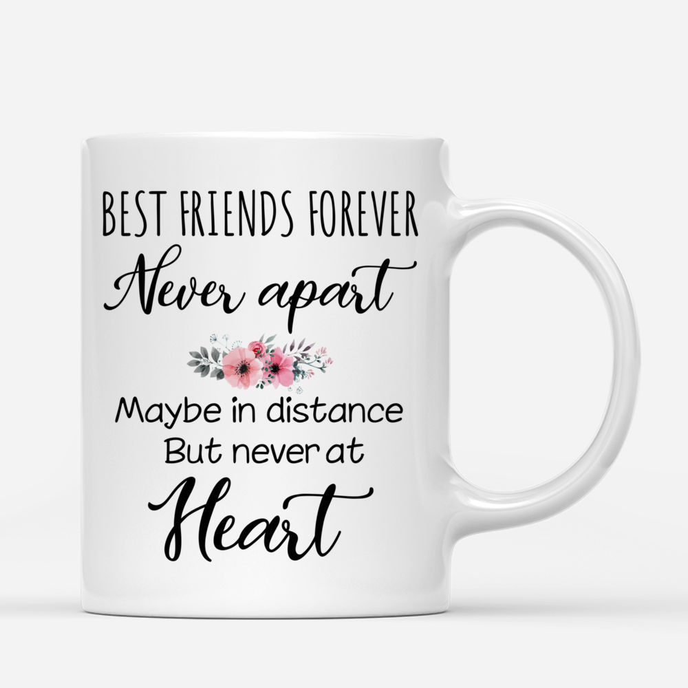 Personalized Mug - Summer Sisters - Besties forever. Never apart, maybe in distance but never at heart_2