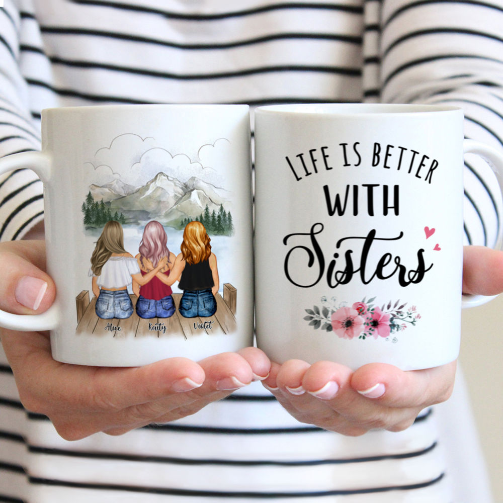 Personalized Mug - Summer Sisters - Life Is Better With Sisters