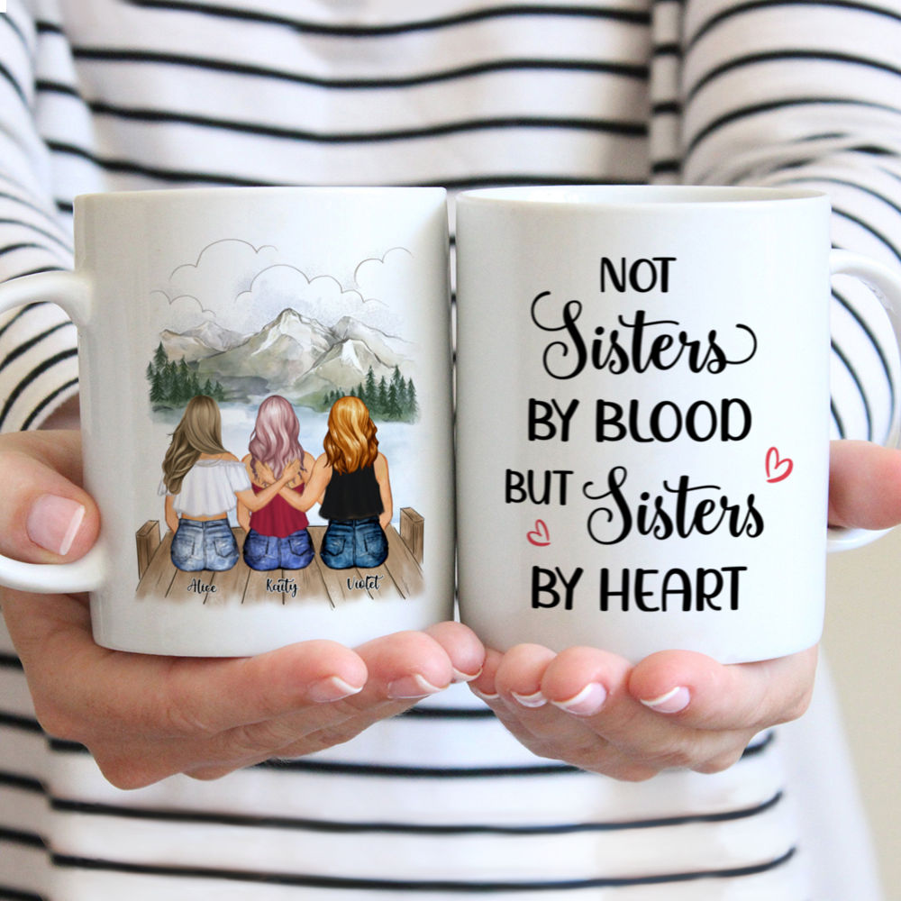 Summer Sisters - Not sisters by blood  But sisters by heart - Personalized Mug