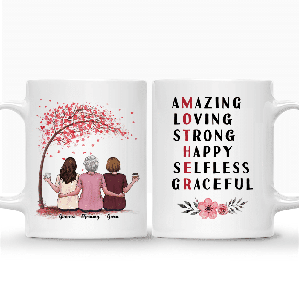 Personalized Mug - Mother & Daughter - Mother: Amazing, Loving, Strong, Happy, Selfless, Graceful - Love_3