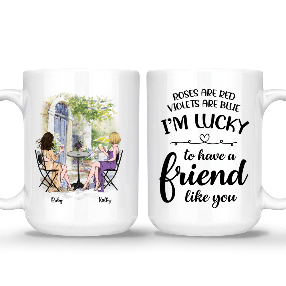  Best Friend Coffee Mugs for Women I am Lucky to Have a Friend  Like You Letha - Funny Birthday, Mothers Day Gift Mug with Name Best  Friends Long Distance Friendship Red