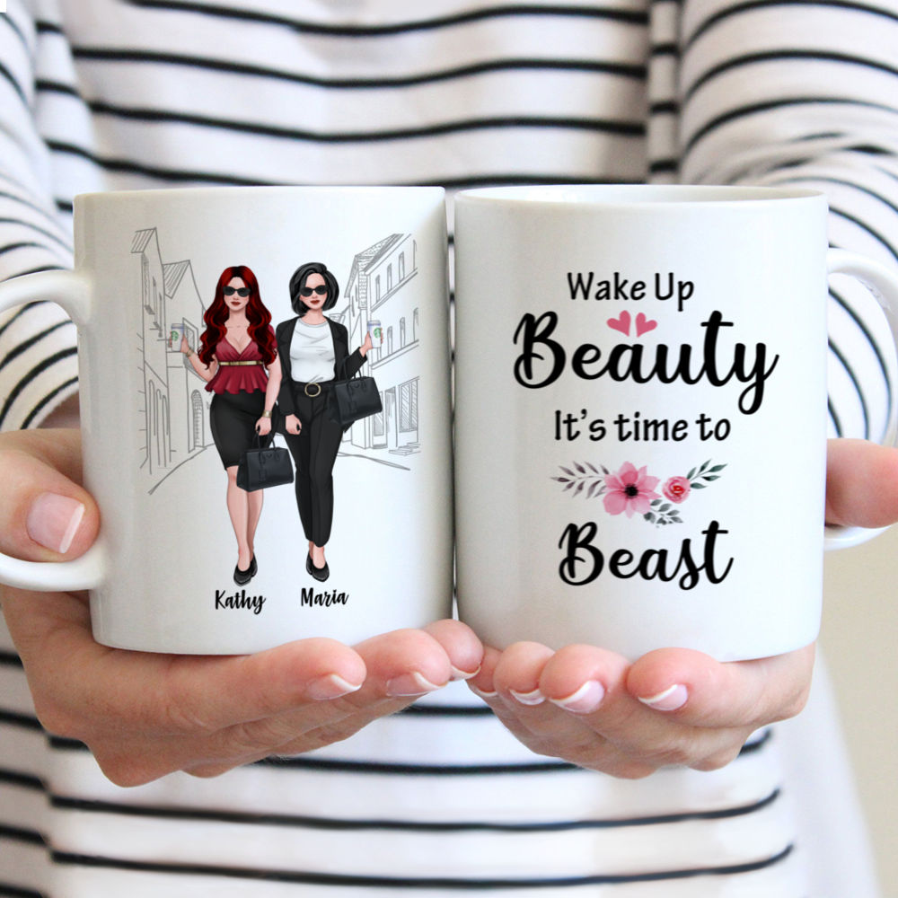 Wake Up Beauty It's Time to Beast Stoneware Coffee Mug