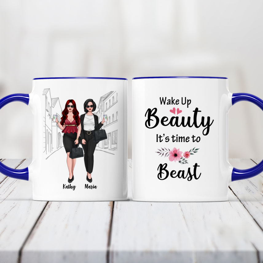 Wake Up Beauty It's Time to Beast Stoneware Coffee Mug