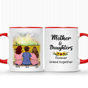 Daughters and Mother - Mother And Daughters Forever Linked Together (BG Sunflower)