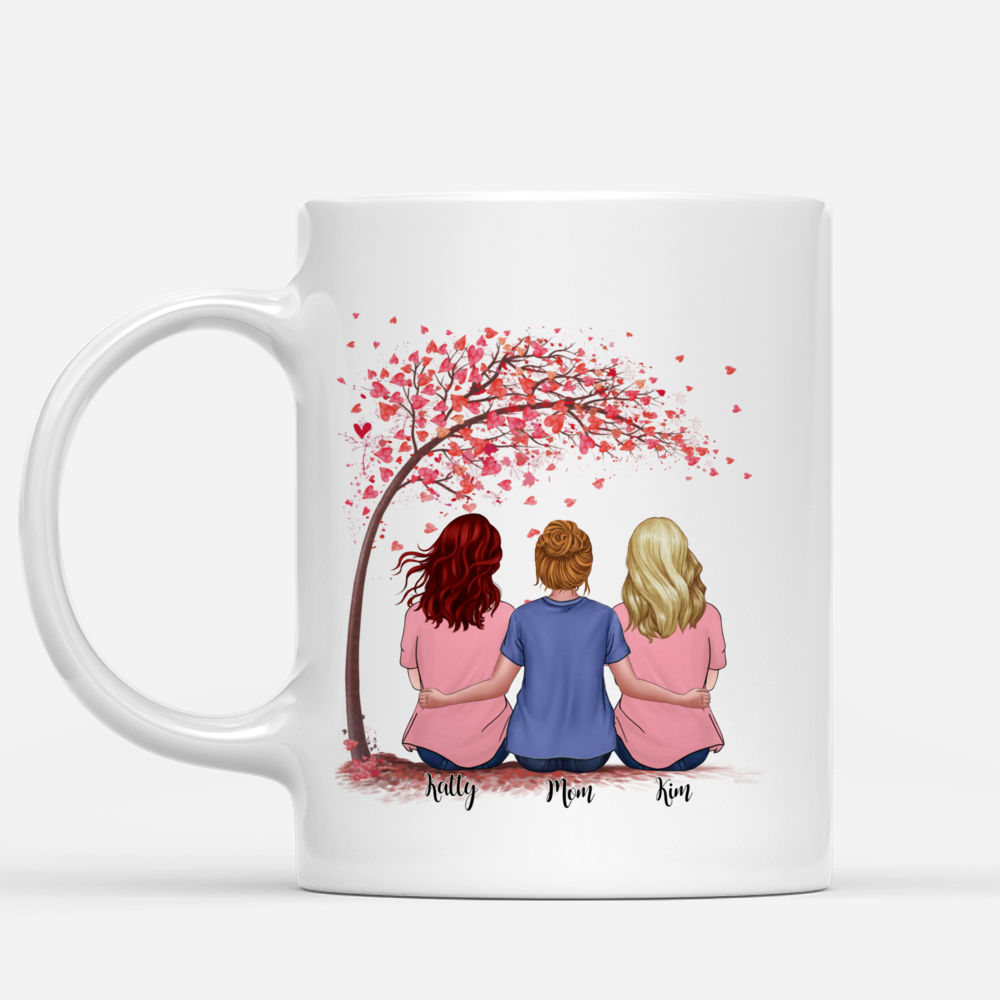 Mother & Daughter - Mother And Daughters Forever Linked Together (Love tree 2) - Personalized Mug_1