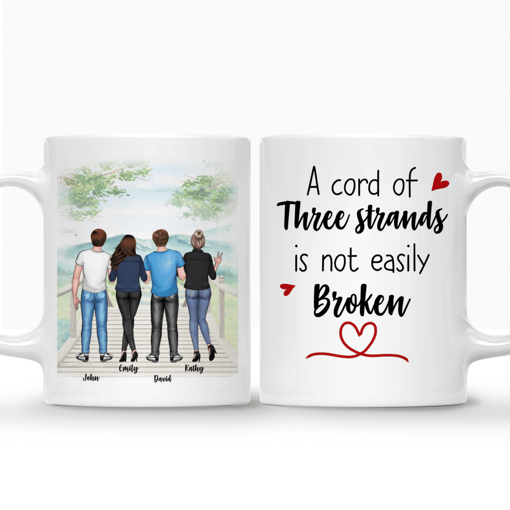 Personalized Mug - Family - Siblings - A cord of three strands is not easily broken_3