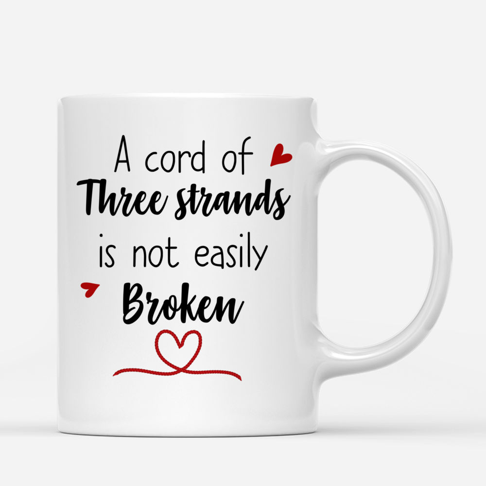 Family - Siblings - A cord of three strands is not easily broken - Personalized Mug_2