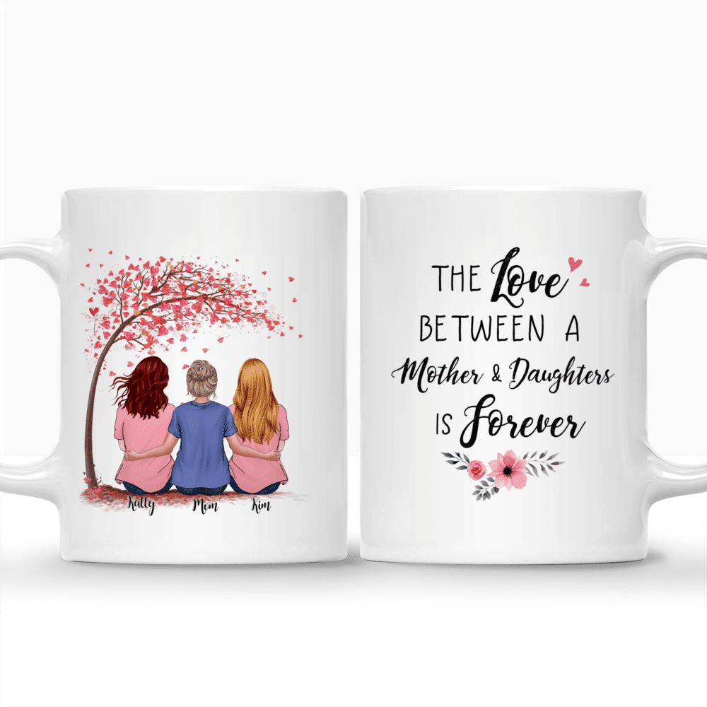 Mother & Daughter - The love between a Mother and Daughter is forever (Love tree 2) - Personalized Mug_3