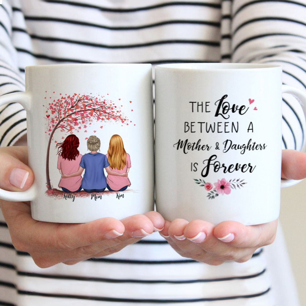 Personalized Mug - Mother & Daughter - The love between a Mother and Daughter is forever (Love tree 2)