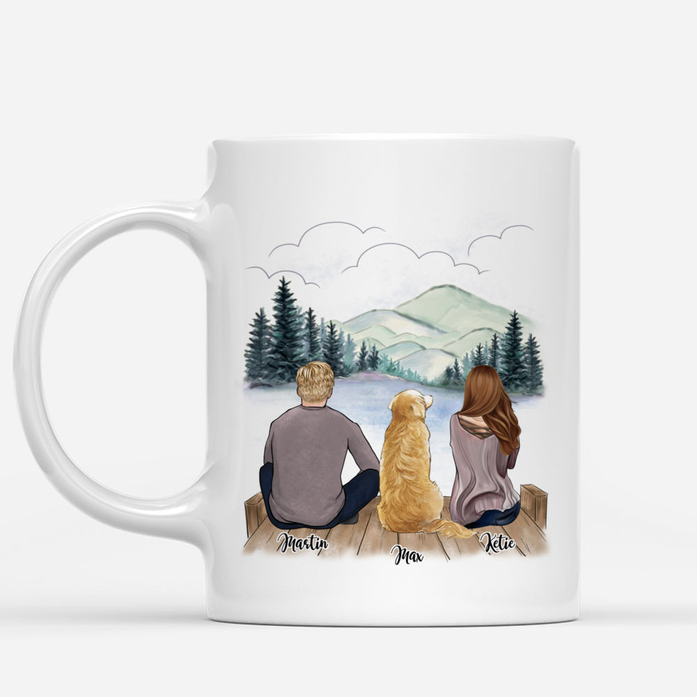 Couple and Dog - It's always more fun when we're together - Couple Gifts, Couple Mug, Valentine's Day Gifts - Personalized Mug_1